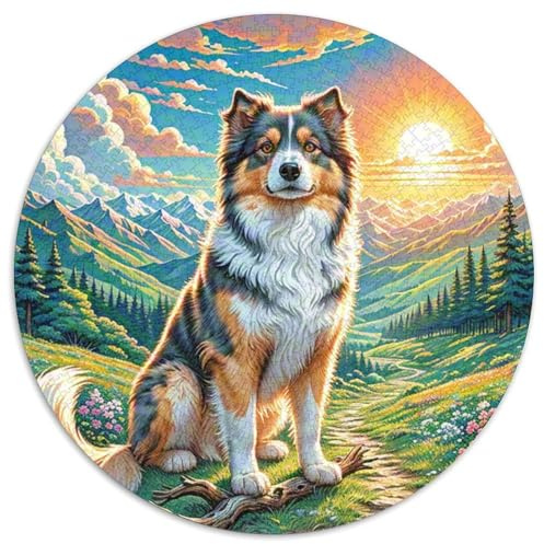 Lhasa Apso Rund Puzzles 1000 Teile Fur Erwachsene Und Kinder Tieres Haustiers Cute Geschicklichkeitsspiel Geschenk Fordernd Kleinkinder Groß 1000pcs (67.5x67.5cm)