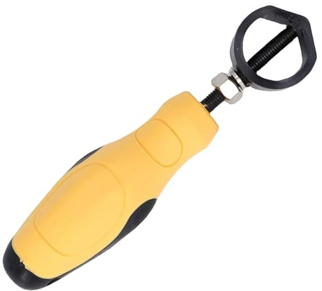 Fafeicy Stempelhalter aus Metall mit Rutschfestem Griff, Sicherheitsgriff aus Stahl, Handklopfwerkzeug aus Kohlenstoffstahl für Lederhandwerk und Heimwerken