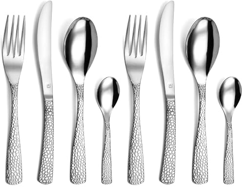 PRADEL ESSENTIEL - Ménagère 24 couverts de table pour 6 personnes - Tam Tam - Acier inoxydable 18/0, Finition Standard (Lot de 2)