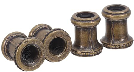 NUOBESTY 4pcs 1cm Threaded Lamp Tube Connector for Lighting Repair Lamp Pipe Fittings for Floor and Wall Extension DIY Hardware Replacement Parts