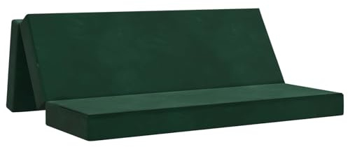 vidaXL Fällbar Soffbed 180 x 67 x 45 cm Mörkgrön, Sovrum, Vardagsrum, Fällbar Soffbädd, Kompakt Soffa, Gästsäng, Mångsidig Möbel till Besökare