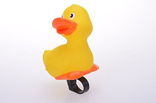 Gravidus Kinder Fahrradhupe Ente PVC bunt mit Kunststoffhalterung langlebig und einfach zu montieren