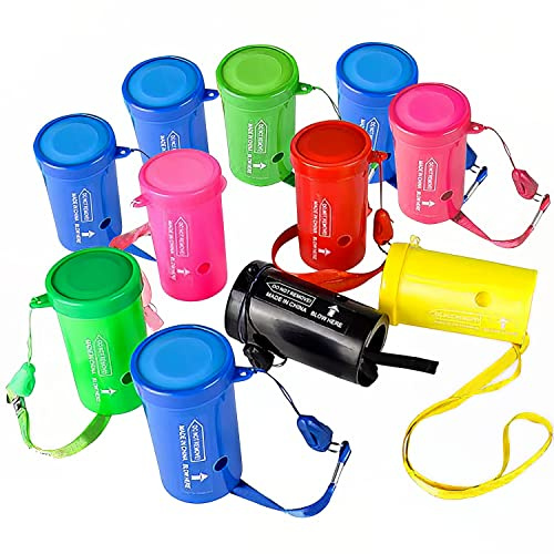 ArtCreativity 3 Inch Mini Air Horns - Pack of 12 - Noisemakers for Sporting Events, Parties, Celebrations, Fun Birthday Party Favors and Goodie Bag Fillers for Kids and Adults