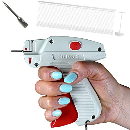 Etikettierpistole PB PRO Fein Set 1: 1.000 Fäden, 1 Nadel | Micro-Heftfäden, 40mm Nadellänge, Tag Gun, Etikettiergerät