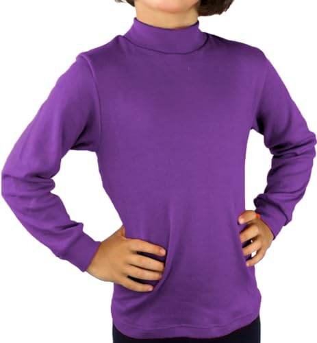KLOTTZ-POLO44-Maglietta Maniche Lunghe Bambini e Ragazzi a Collo Alto per Halloween, Abbigliamento Sportivo, Uniformi Scolastiche, Natale, Cosplay. Cotone.