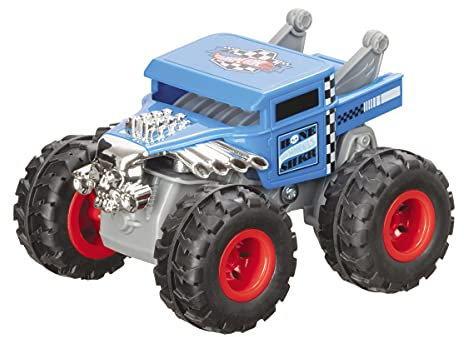 Mondo Motors - Hot Wheels Monster Trucks BONE SHAKER - Remote Control Car for Kids - Color Blue - 63649