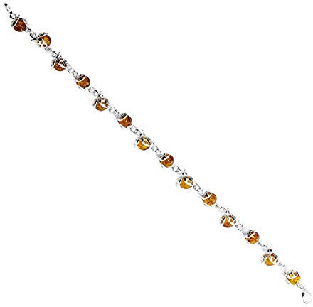 Armband - Marienkäfer - Silber 925/000 mit Bernstein