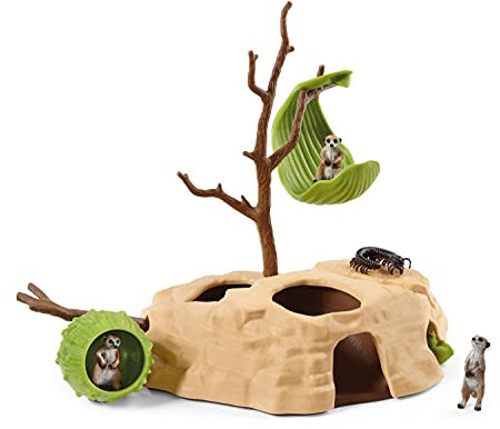 SCHLEICH 42530 Spielset - Erdmännchen-Hügel (Wild Life), Mix