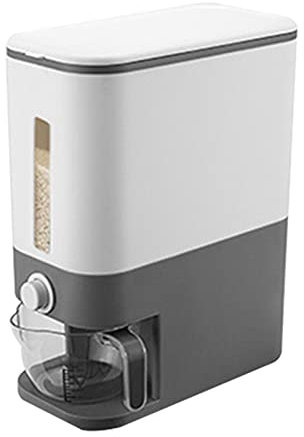 Syfinee 12kg Automatic Cereal Dispenser Storage Box with Measuring Cup Kitchen Rice Grain Container Organizer