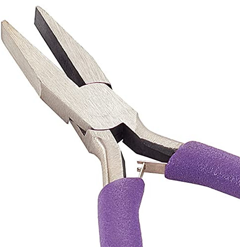 SUNNYCLUE 4.7-Zoll-Flachzange Schmuckzange Mini-Präzisionszange Drahtbiegen Wickelformwerkzeuge Für DIY-Schmuckherstellung Hobbyprojekte Lila