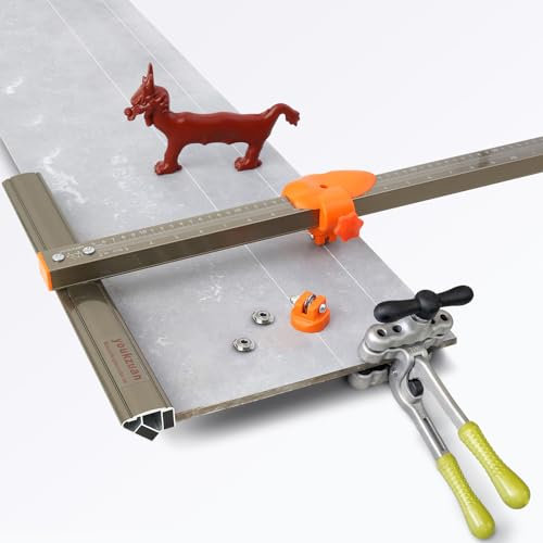 youkzuan Tagliapiastrelle Manuale Professionale, Kit Tagliavetro con Tagliapiastrelle Grande, Pinze per Vetro, Tagliavetro a Forma, 8 Lame da Taglio e 2 Rotelli da Taglio