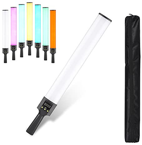 Andoer RGB Handheld LED Video Light stick, Dimmable Photography Tube Light Wand 3000K-6500K, with 17 Scene Effect CRI 95+ for Photo Video Shooting Wand Light Live Streaming