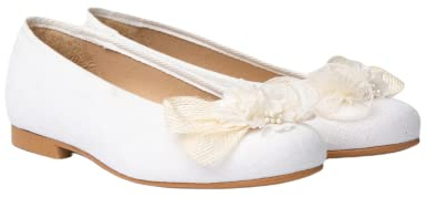 Angelitos Bailarina comunión niña Lino Mod 986 Blanco (Numeric_32)