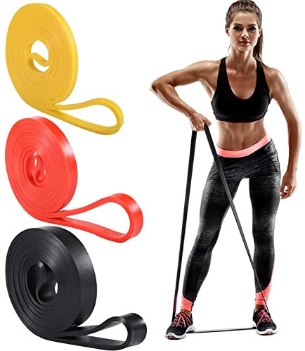 3 Pcs Elastique Sport Bande Elastique Musculation, Bande de Résistance Elastique Fitness Elastique Musculation Traction pour Entraînement Gym Pilates Yoga