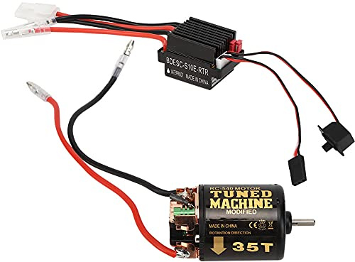 RC Motor Regler Set, 540 Bügelzüge Bürstenmotor mit 320A ESC für RC Modellauto Zubehör, Universal Einsatz (35T)