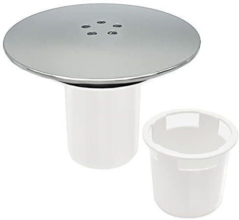 Shower Drain Cover Replacement, 90mm/115mm High Flow Shower Plughole Cover Chrome, Shower Waste Trap Cover, Removable Top Fitting Cap Parts, Plug Hole Cover for Shower Drain Outlet