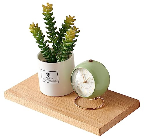 OAKERLAND Estantes Madera Pared, 30cm Balda Flotante de Roble Macizo, Pequeña Estantería de Pared para Baño, Dormitorio, Salón, Cocina, Oficina, Lavadero etc
