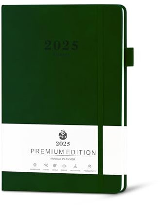 2025 Tagesplaner Planner mit Kalender Wochenplaner: Tagesplaner vom 1. Januar 2025 bis 31. Dezember 2025 (Grün)