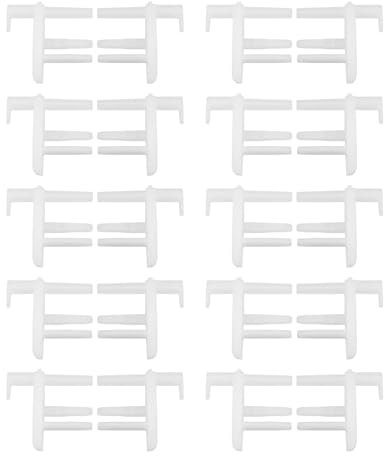 ECSiNG 20Pcs Window Blind End Clips Left & Right SE910411 Model Window Blinds Hidden Clip Car Accessories 28x26mm ABS Plastic White