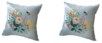 Lot de 2 housses de coussin à broder au point de croix pour débutants, style B