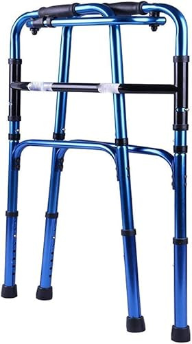 Walking Aid Walker hopfällbar utan rullstol Justerbart höjdlager 155Kg för äldre | Lättvikts Fetma Gångstativ för vuxna | Gåhjälp med hinder