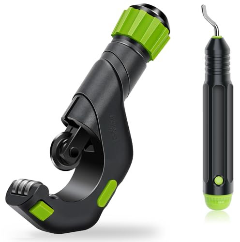 Adamyee Tagliatubi da 5 a 50 mm con sbavatrice per acciaio inox sottile, tubo di rame, plastica, alluminio, PVC