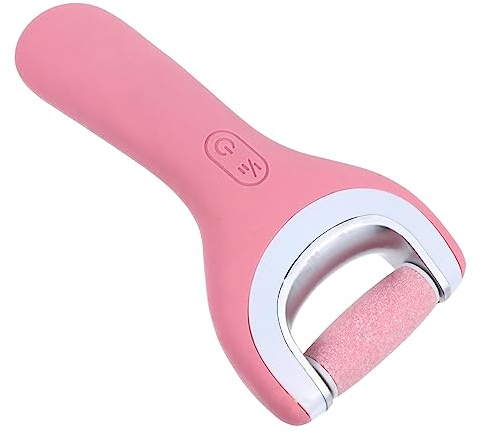 Raspa Piedi Elettrica Ricaricabile 5 V in PP e Cristallo Rosa | Compatta e Portatile, Conversione un Pulsante, Uso Semplice per Cura Quotidiana