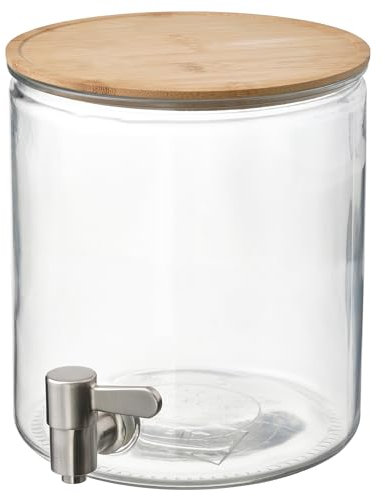 Barattolo 365+ con rubinetto, 4 l, bambù/vetro trasparente