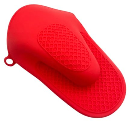 Milageto Guanti da Forno in Silicone presine Antiscivolo buona Presa Guanti Porta presine Caldi Guanti da Forno Flessibili per microonde da Campeggio Barbecue, Rosso