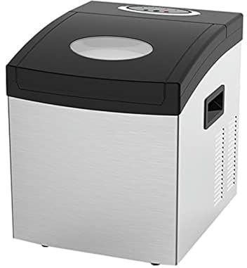 AFLEPCBRQ mdlian Ice Making Machine Commercial Milk Tea Coffee Bar Shop Fully Automatic Small Square Shape Ice Maker Machine(Color:Tap Water Automatic Feeding)