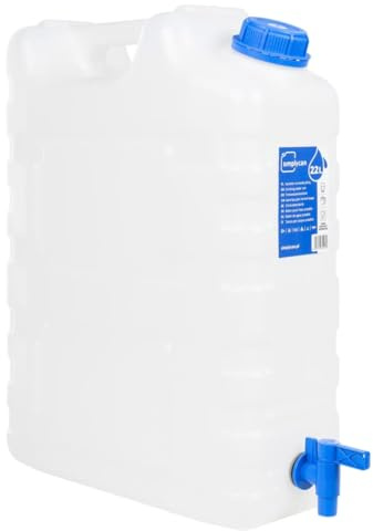 vidaXL Garrafa de Agua con Grifo plástico Transparente 20 litros, contenedor de Agua, Jarra de Agua, depósito de Agua, contenedores de Agua