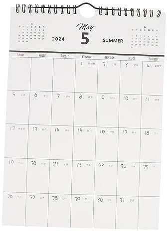 FUNOMOCYA Wandkalender Zum Aufhängen Monatskalender Familienkalender Mit Spiralbindung Hängekalender Für Termine Und Planung Zimmerkalender Für Täglichen Gebrauch