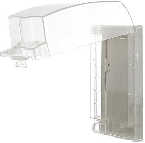 ANDRESLAD 86 Type Waterproof Socket Box Splash-Proof Cover and Lock, Extended Height Outdoor Socket Protection Case for Garden and Exterior Electrical Outlets