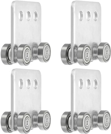 sourcing map 4 Stück Laufwagen Montage 4 Rad Trolley Montage Rollen Verwendung mit 1-5/8 Zoll Breite und allen 1-5/8 Zoll oder höheren Strebenkanal für Garagenzugsystem Hebesystem