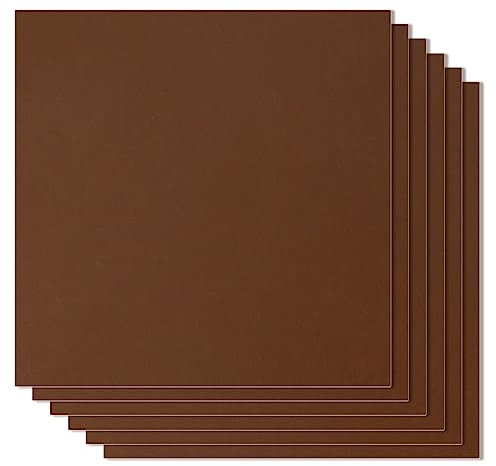 Lot de 6 panneaux MDF de 3 mm - 30,5 x 30,5 cm - Pour découpe CNC, gravure laser, projets de bricolage (marron)