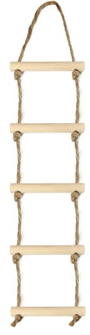 DIELOVEHUA Wichteltür Strickleiter, 4.5 x 18 cm, Wichtel Leiter, Miniatur Wichtel Leiter, Wichtel Zubehör Weihnachten, Wichtelleiter für Door Floor Glass
