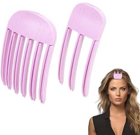 SGERUFZ Set de 2 piezas Pinzas para el cabello de calavera alta para niñas pinzas naturales sin costuras para peinar y dar volumen a la raíz del cabello