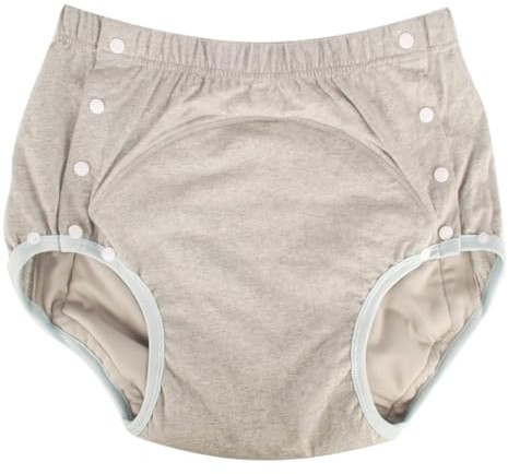 Inkontinenz Pants für Erwachsene Windel,Inkontinenz Pants Waschbar Inkontinenz Unterwäsche für Männer Damen Inkontinenz Slip Verstellbar Leakfree Windelhosen(Gray,Medium)
