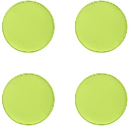 4 Set Stuhlkissen Rund 30 cm rutschfest & Gemütlich Sitzkissen Sitzpolster Waschbare Sitzauflage Weiches Dekokissen Indoor Outdoor (Gelb)