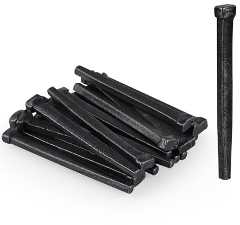MOLIGOU 20 Pcs Wrought Head Nails, 2 Vintage Square Head Nails, Hand Forged Nail for Woodwork Project, Hanging Decoration
