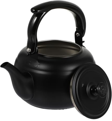 Zerodeko Bollitore Da Tè in Acciaio Resistente Con Infusore Removibile Per Fornelli Alcolici Design Classico Retrò Elegante Manico Comodo Antiruggine Odori Per Tè e Bevande