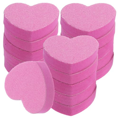 CALLARON Lima de Uñas en Bloque de Esponja Rosa, Doble Cara y Compacta, 100 Piezas para Manicura y Pedicura en Salón