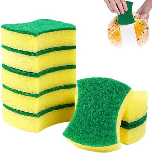 KYLOS Estropajo Para Fregar Sin Rayar Delicado. 12 Esponjas Por Paquete - Seguro Para Cristal Y Utensilios De Cocina Antiadherentes