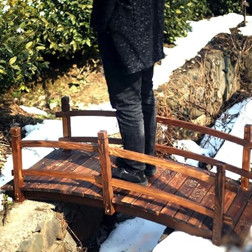 WLCGYD gartenbrücken teichbrücke Gartenbrücke 660lbs Für Begehen, Dekorative Brücke Für Hofteich, Bach Über Bach Über Unebenen Bürgersteig, Bogen-Fußgängerbrücke,(150cm)