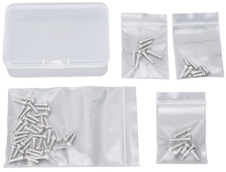 M3 Screw Set Stainless Steel Half Round Head Screw Kit Portable with Storage Box 64 Pieces for TT02 RC Model Car Enthusiasts