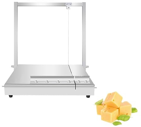 ZBJDX Outil De Coupe De Fromage De Cuisine, Trancheuse à Fromage Manuelle en Acier Inoxydable 304, Planche à DéCouper Le Beurre en Bloc Commercial avec Fil, pour Trancher Le Chocolat, Le Fromage