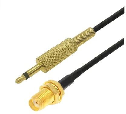 Sma. Jack femmina a 3,5 mm mono 1/8 spina maschile adatta Cctv. Monitor della fotocamera Cordiali antenna 50 ohm RG174. Treccia Rf. Jumper cavi coassiali(SMA F to 3.5 Mono,3M)