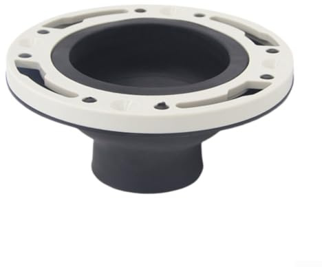 ZAMETTER Toilet Flange Bathroom Toilet Flange Repair Kit with Extender Plastic Round Flanges Pipe Cover for 3-4 Inch Drain Pipes(black)