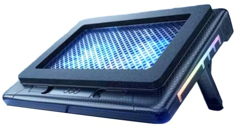 Koolenry V22 13.3 to 17.3 Inch Laptop Cooler RGB Light USB Charging 7-Height Adjustable Gaming Laptop Stand