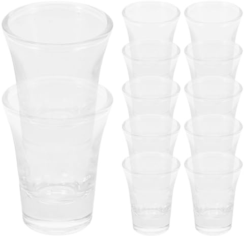 BESPORTBLE 24 Stück Kleiner Kelchglas aus Glas 15ml Wiederverwendbar und Tragbar Shotgläser Weihnachten für Weinverkostung und Alltag
